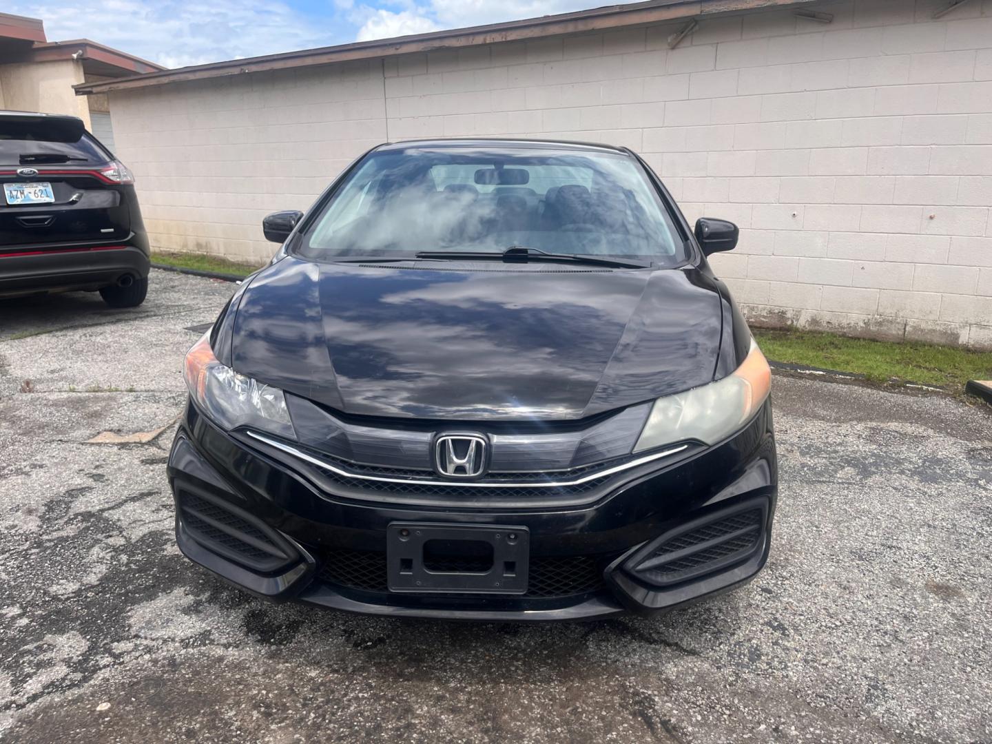 2014 BLACK Honda Civic LX Coupe CVT (2HGFG3B5XEH) with an 2.3L L4 SOHC 16V engine, Continuously Variable Transmission transmission, located at 8101 E. Skelly Dr., Tulsa, OK, 74129, (918) 592-3593, 36.121891, -95.888802 - Photo#3